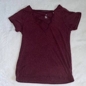 PACSUN “me to we” ribbed and cross neck tee !!